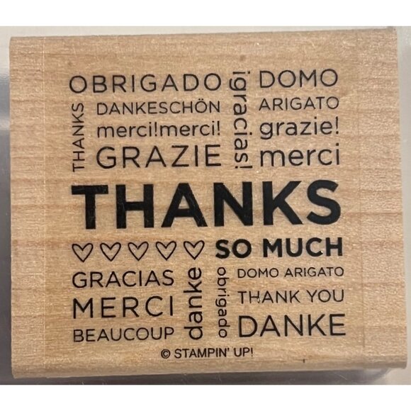 Stampin Up! So Many Thanks Rubber Wood Stamp Set For Card-Making & Crafts - Picture 1 of 3